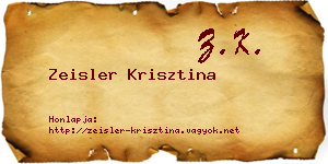 Zeisler Krisztina névjegykártya